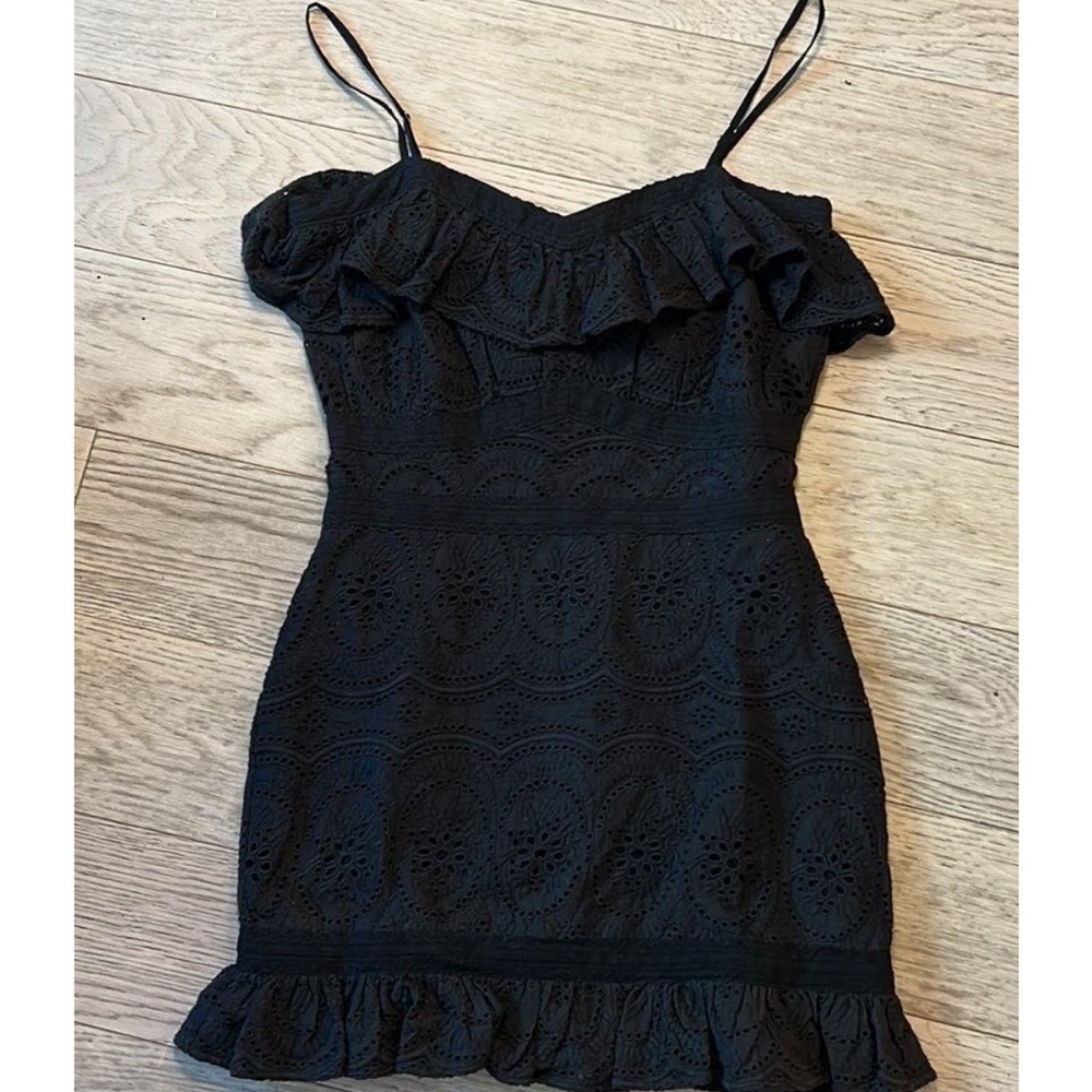 Lovers And Friends  Black Leona Eyelet Spaghetti Strap Dress